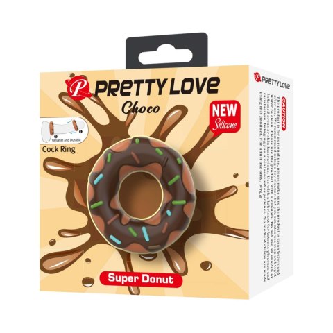 Pretty Love Choco Super Donut Silicone Cock Ring Pretty Love