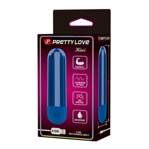 Pretty Love Kiwi - Rechargeable Bullet Vibrator - Blue Pretty Love