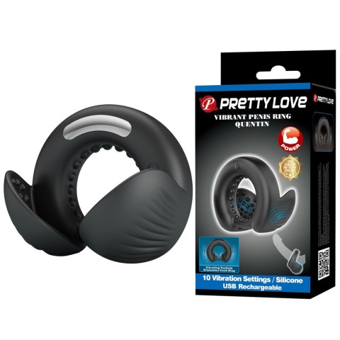 Pretty Love Quentin Vibrating Silicone Cock Ring Pretty Love