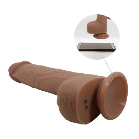 PRETTY LOVE - Tommy 8,9'' Light Brown, 3 vibration functions 3 thrusting settings Suction base Wireless remote control Pretty Love