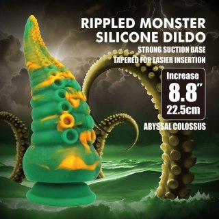 Power Monsters Abyssal Colossus - 22.5 cm Rippled Monster Silicone Dildo Power