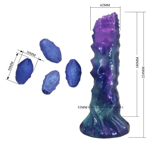 Power Monsters DuskWalker Sentinel - 23 cm Rippled Monster Silicone Dildo Power