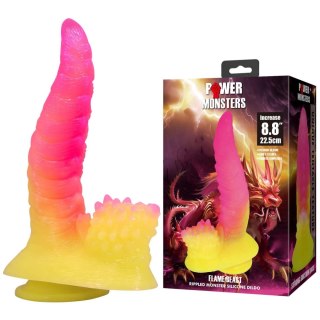 Power Monsters Flamebeast - 22.5 cm Rippled Monster Silicone Dildo Power