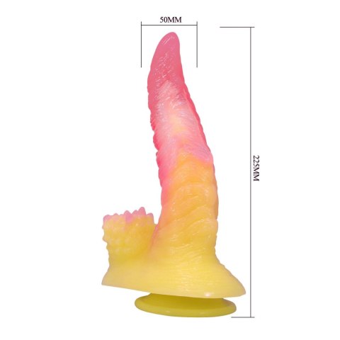 Power Monsters Flamebeast - 22.5 cm Rippled Monster Silicone Dildo Power