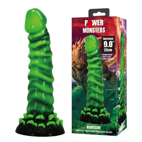 Power Monsters Manticore - 23 cm Rippled Monster Silicone Dildo Power