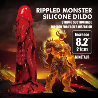 Power Monsters Minotaur - 21 cm Rippled Monster Silicone Dildo Power