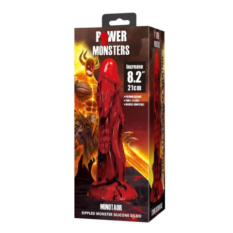 Power Monsters Minotaur - 21 cm Rippled Monster Silicone Dildo Power