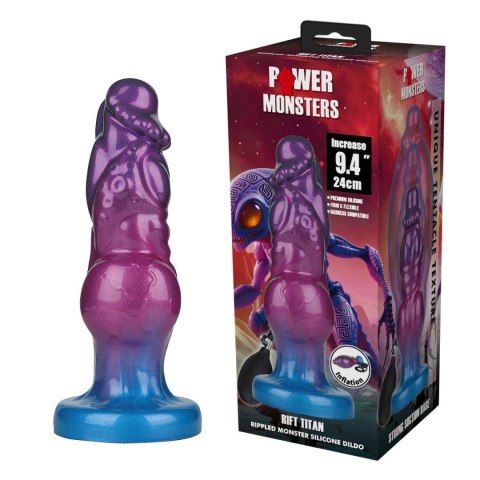 Power Monsters Rift Titan - 24 cm Rippled Monster Silicone Dildo Power