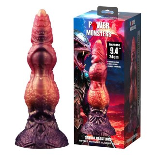 Power Monsters Savage Beastlord - 24 cm Rippled Monster Silicone Dildo Power