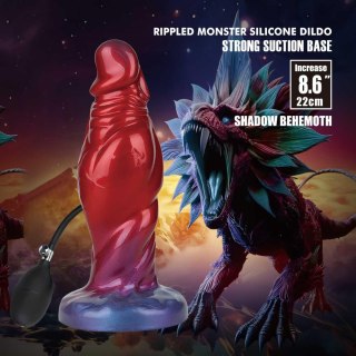 Power Monsters Shadow Behemoth - 22 cm Rippled Monster Silicone Dildo Power