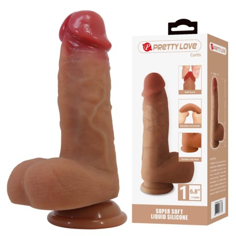 Pretty Love Curtis 6.8" Super Soft Liquid Silicone Dildo Pretty Love