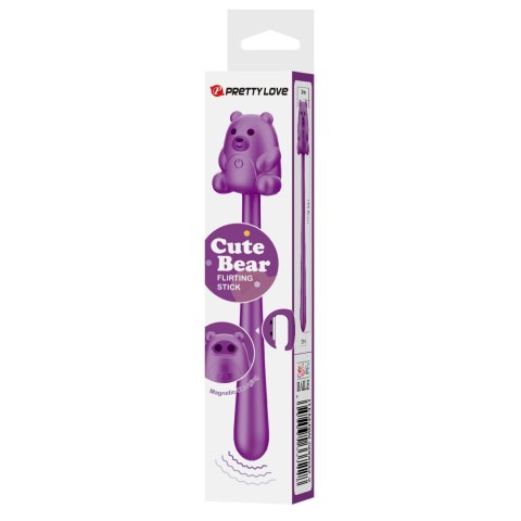 CUTE BEAR, Flirting Stick, 7 vibration functions, Magnetic USB charging Pretty Love