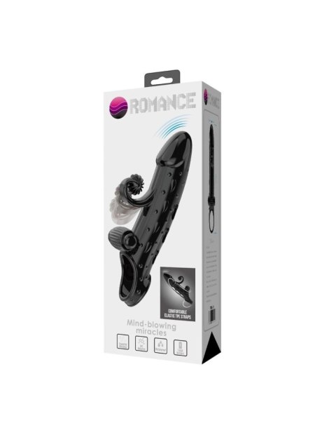 PRETTY LOVE - ROMANCE - VIBRATING PENIS SLEEVE BLACK Romance