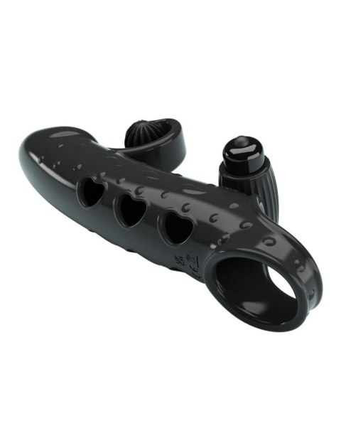 PRETTY LOVE - ROMANCE - VIBRATING PENIS SLEEVE BLACK Romance
