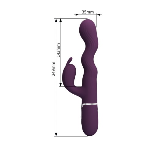 Pretty Love Laursen Dark Purple Waving & Vibrating Rabbit Vibrator Pretty Love