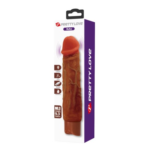 Pretty Love Rufus Realistic Vibrating Dildo (Brown Edition) Pretty Love