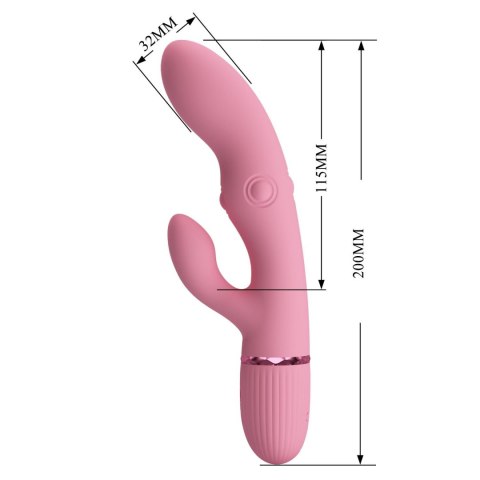 Pretty Love Zach Four-Sided Thumping Rabbit Vibrator - Pink Pretty Love