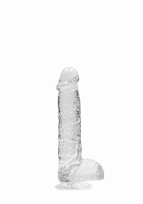 Dildo realistyczne z jądrami transparentne RealRock 17 cm RealRock
