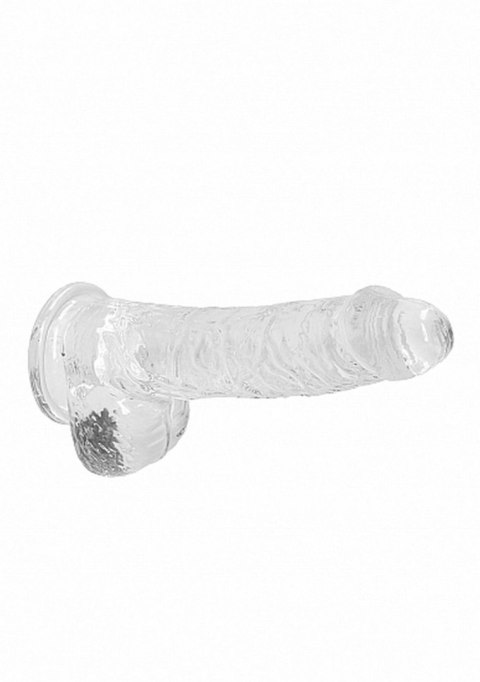 Dildo realistyczne z jądrami transparentne RealRock 17 cm RealRock