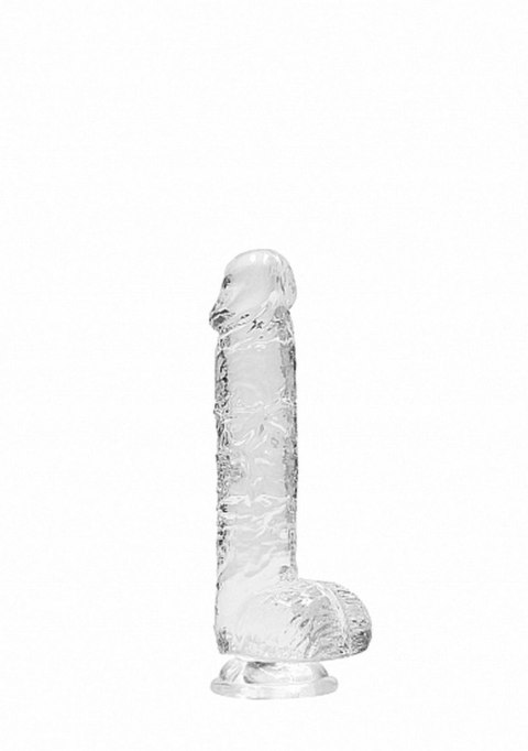 Dildo realistyczne z jądrami transparentne RealRock 17 cm RealRock