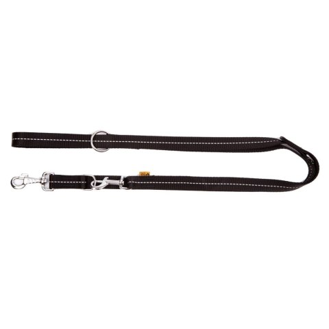 Dingo Reflex Smycz Miejska Odblaskowa Z Taśmy Dla Psa Czarna 1,6x120cm Dingo