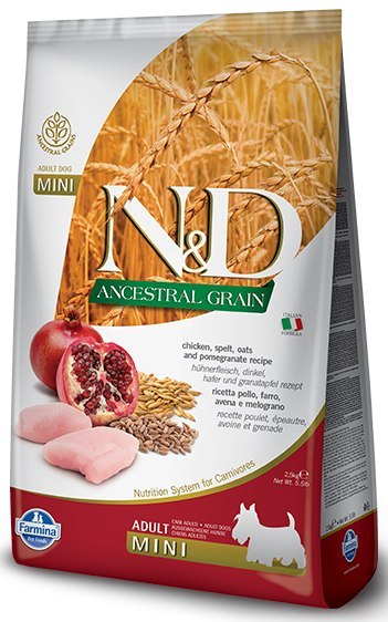 Farmina N&D Ancestral Grain Canine Adult Mini Chicken&Pomegranate 7kg Farmina