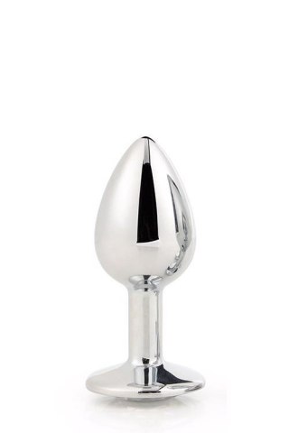 Korek analny srebrny z kamieniem Gleaming Love mały 7 cm Dream Toys