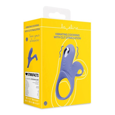 Vibrating Cockring with Clit Stimulation - Tamiya Blue Loveline