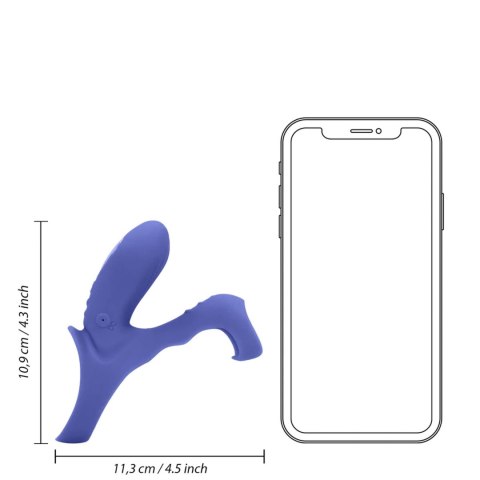Vibrating Cockring with Clit Stimulation - Tamiya Blue Loveline