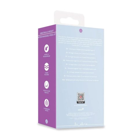 Vibrating and 5 Weight Interchangeable Kegel Kit with Remote Control - Purple Loveline