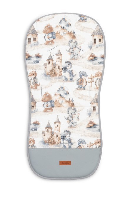 WKŁADKA DO WÓZKA MUŚLIN SMOKI JEANS