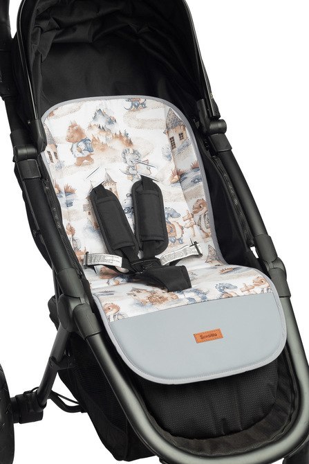 WKŁADKA DO WÓZKA MUŚLIN SMOKI JEANS