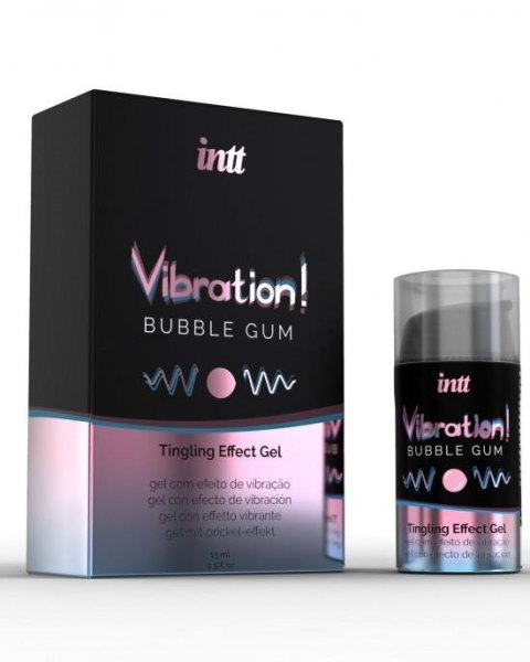 Żel wibrujący smak guma balonowa Intt 15 ml Intt