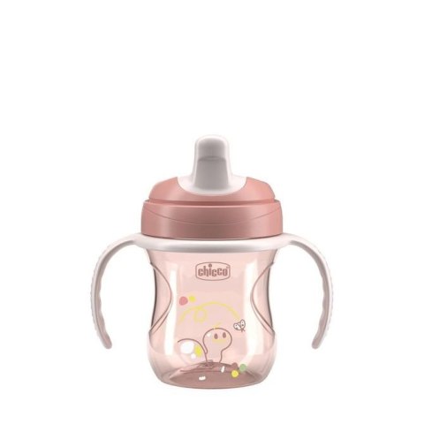 180622 KUBEK NIEKAPEK Z TWARDYM USTNIKIEM 200ML 6+ RÓŻOWY