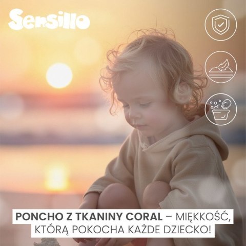 PONCZO KĄPIELOWE CORAL BLUE
