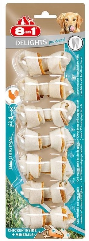 8in1 Delights Pro Dental Kość Do Żucia Dla Psów Kurczak XS 7szt 8in1