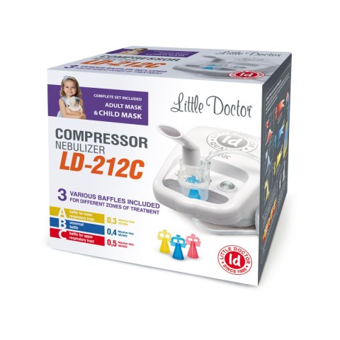 LD-212C yellow Inhalator tłokowy LITTLE DOCTOR