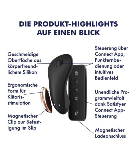 Stymulator łechtaczki Satisfyer Little Secret do majtek czarny Satisfyer