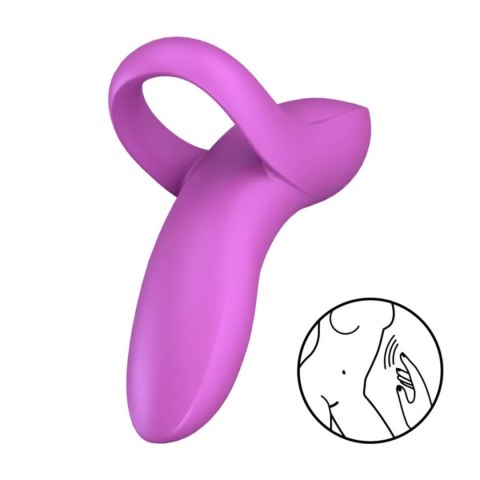 Wibrator na palec silikonowy Satisfyer Bold Lover ciemnróżowy Satisfyer