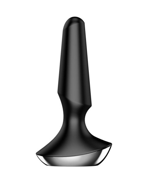 Wibrujący korek analny silikonowy Satisfyer Plugilicious 2 czarny Satisfyer