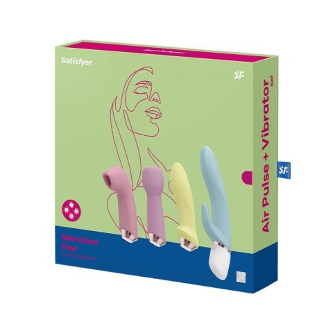 Zestaw Satisfyer Marvelous Four 4 głowice silikonowe USB Satisfyer