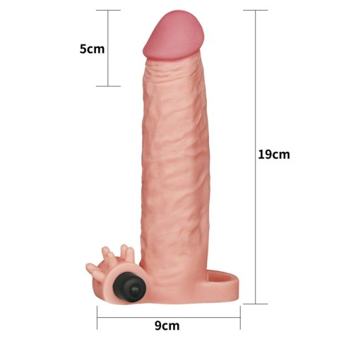 Wibrująca przedłużka na penisa Lovetoy TPE 19 cm Lovetoy