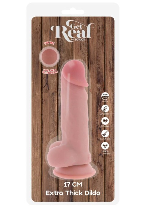Deluxe Dual Density Thick Dildo TPE 17 cm TOYJOY