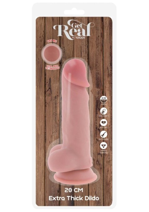 Deluxe Dual Density Thick Dildo TPE 20 cm TOYJOY