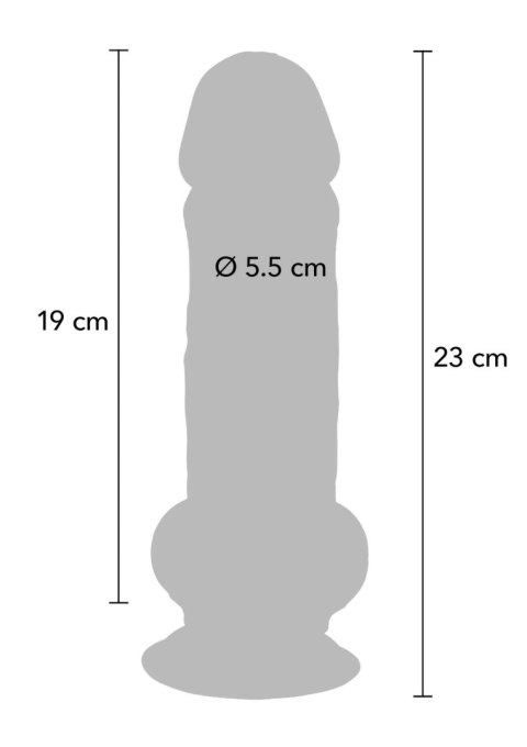 Deluxe Dual Density Thick Dildo TPE 23 cm TOYJOY