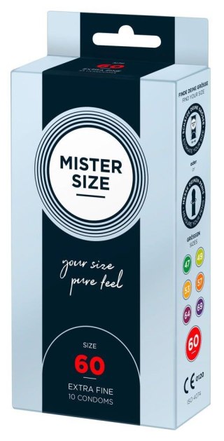 MISTER SIZE 60mm Condoms 10pcs Natural Mister Size
