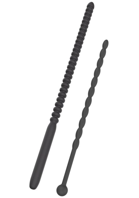 Ribbed Penis Dilator Set 2 pcs Black Hidden Desire