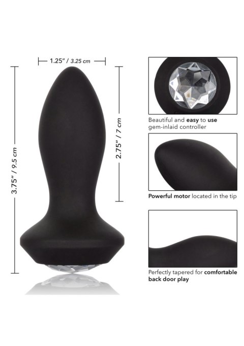 Vibrating Petite Crystal Probe Black CalExotics