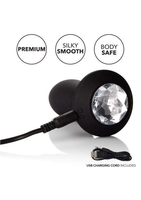 Vibrating Petite Crystal Probe Black CalExotics