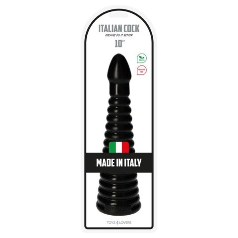Plug-Italian Cock 10""Black Toyz4lovers